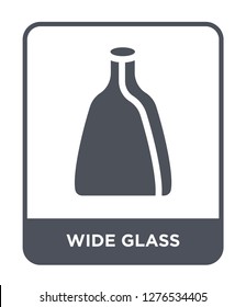 wide glass icon vector on white background, wide glass trendy filled icons from Bistro and restaurant collection, wide glass vector illustration