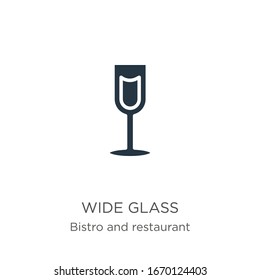 Wide glass icon vector. Trendy flat wide glass icon from bistro and restaurant collection isolated on white background. Vector illustration can be used for web and mobile graphic design, logo, eps10