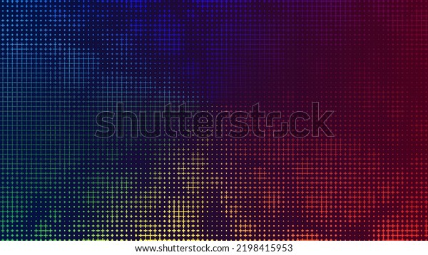 Wide Glitch Banner Background Rainbow Colors Stock Vector (Royalty Free ...