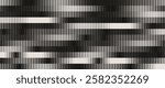 Wide Glitch TV Stripes Screen. Random Width Lines Glitch Overlay Texture. Retro Vintage TV Signal Error Aesthetics. Line Halftone Gradation Effect Pattern. Abstract Lines Vector Illustration.