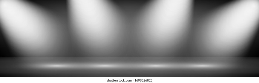 Wide Gradient Modern Studio Showcase Background with Lights