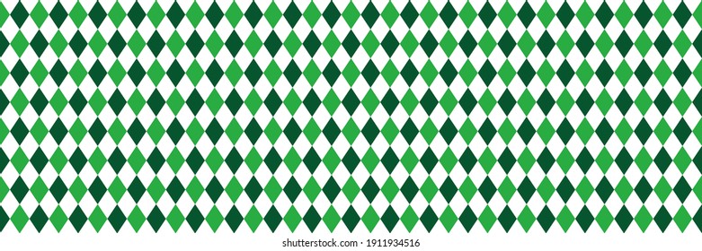 wide green two colors argyle seamless vector pattern