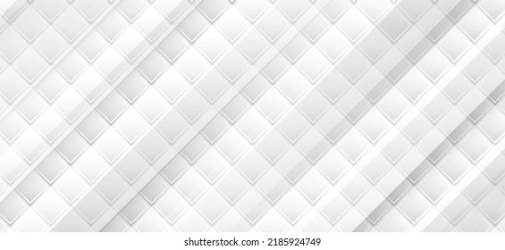 Wide grey background with square elements. Abstract lines technology communication, vector illustration. Hi-tech computer digital technology concept. 