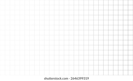 Wide grid paper pattern background. Notebook sheet blank. Vector illustration