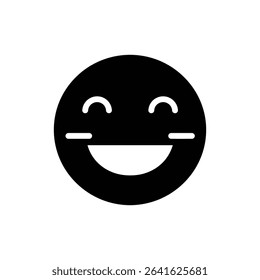 Wide Grin Face with Light Blush Expression Icon
