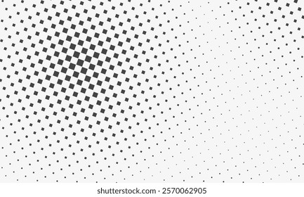 Wide halftone diamond background. Manga style wallpaper. Vector