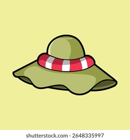 wide hat in summer time