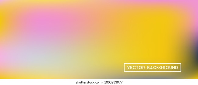 Wide headers modern yellow background. Narrow smooth blurred futuristic template. Bright desert hologram style backdrop. Blank Holographic spectrum gradient for printed products, covers.