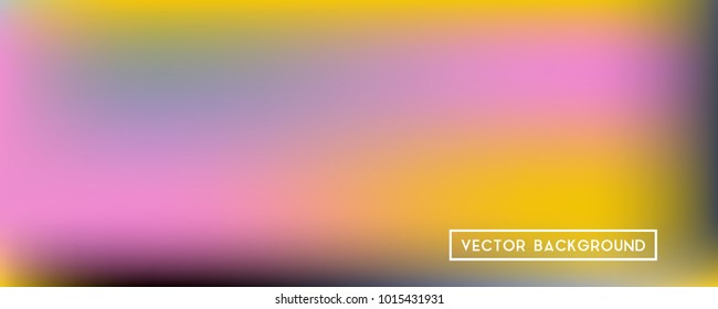 Wide headers modern yellow background. Narrow smooth blurred futuristic template. Bright desert hologram style backdrop. Blank Holographic spectrum gradient for printed products, covers.