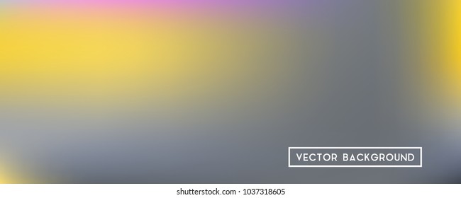 Wide headers modern yellow background. Narrow smooth blurred futuristic template. Bright desert hologram style backdrop. Blank Holographic spectrum gradient for printed products, covers.