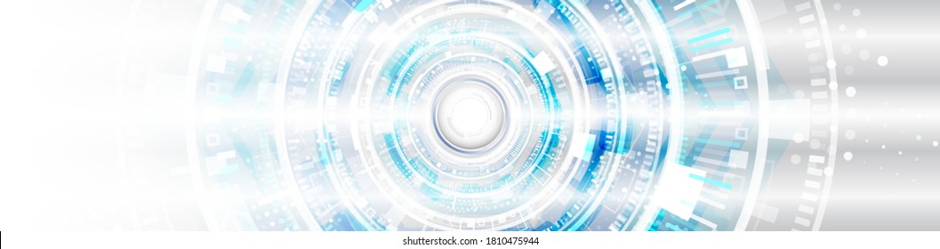 Breiter Hintergrund für High-Tech-Futuristik-Technologie. Abstraktes Engineering, Kommunikation, Sci fi Konzept. Vectordesign-eps
