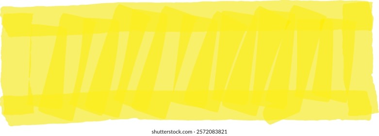 Wide horizontal banner displaying dynamic, overlapping brush strokes in a vibrant yellow hue, generating an energetic and abstract composition filled with bold texture and modern art elements