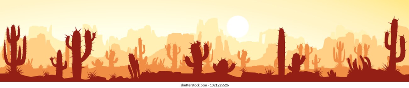 wide image of desert landscape