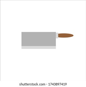 cuchillo de cocina ancho. ilustración para diseño web y móvil.