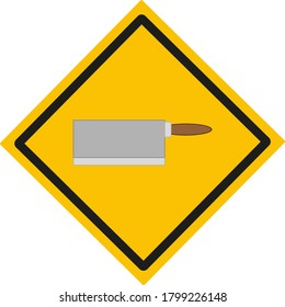 wide kitchen knife. illustration for web and mobile design.