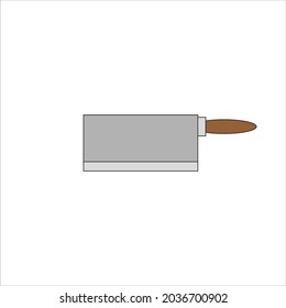 cuchillo de cocina ancho. ilustración para diseño web y móvil.