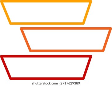 Breitgeschichtete horizontale Trichtersegmente