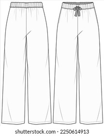 Premium Vector  Teens and girls bottom wear joggers and trousers vector  illustration