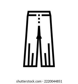 wide leg pants apparel line icon vector. wide leg pants apparel sign. isolated contour symbol black illustration