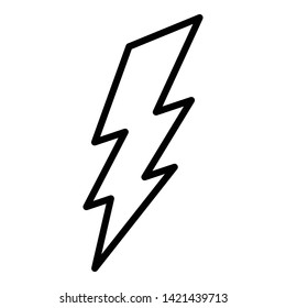 Wide lightning icon. Outline wide lightning vector icon for web design isolated on white background