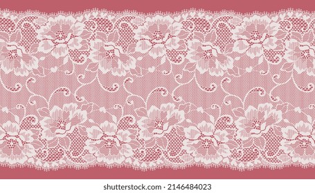 Wide luxury Lace Ribbon Trim With Big Flower