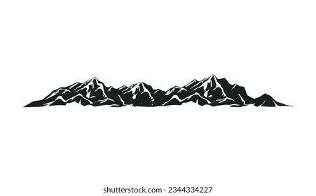 wide mountains landscape vector isolated