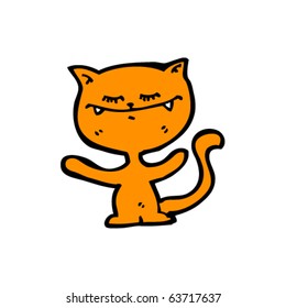 wide mouth pet cat cartoon