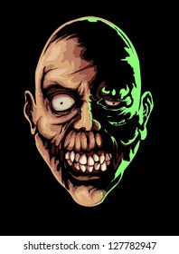 wide mouth zombie vector