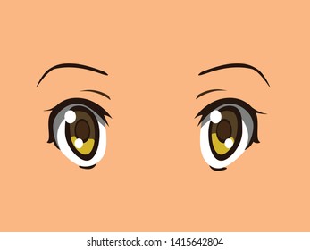 wide open anime eyes scetch