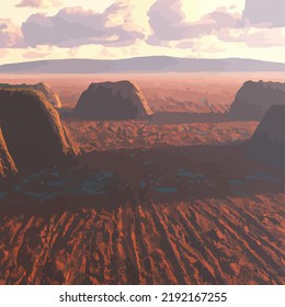A wide open serene landscape