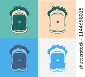 Wide open vector mouth (well layered)