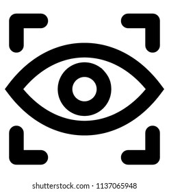 A Wide Opened Eye With Inside A Focal Square Making Sense For Focus Icon 