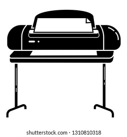 Wide oriented printer icon. Simple illustration of wide oriented printer vector icon for web design isolated on white background