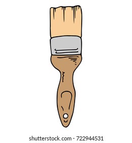 Wide paintbrush. vector illustration.