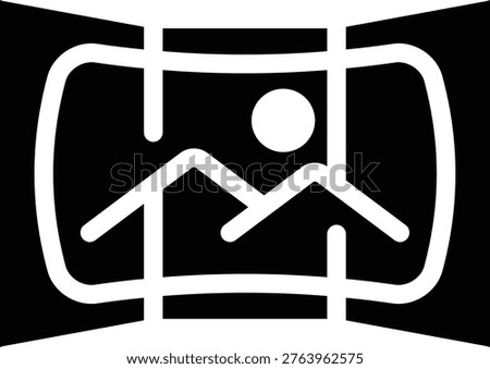 Wide Panorama Screen Solid Icon
