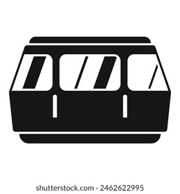 Amplio icono de vagón de pasajeros Vector simple. Tren de alta velocidad. Tránsito eléctrico