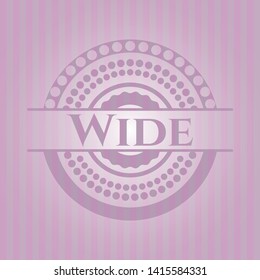 Wide pink emblem. Vector Illustration. Detailed.