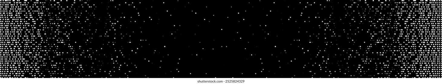 Wide pixel halftone background. Big Data Sorting Machine Learning Algorithm. 