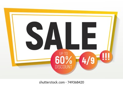 Wide polygon sale banner. Flashy design frame for your campaign. Minimal design panel perfect for both digital or print use.