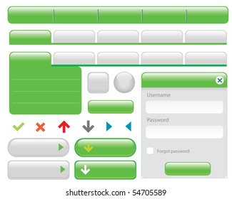 wide range of buttons elements for website and user interface design