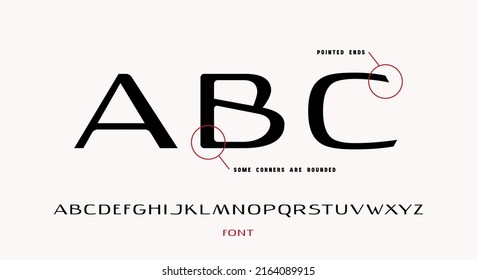 Wide sans serif font. Letters for logo and label design. Vector illustration