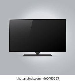 Wide screen black television