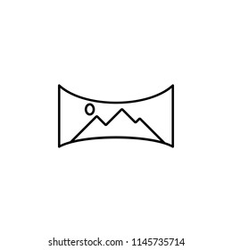 wide screen format icon. Element of virtual reality for mobile concept and web apps illustration. Thin line icon for website design and development, app development