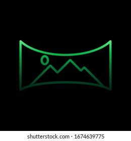 Wide screen format nolan icon. Simple thin line, outline vector of virtual reality icons for ui and ux, website or mobile application