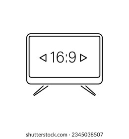 Wide screen icon design. isolated on white background. vector illustration
