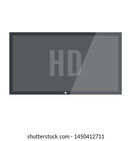wide screen TV isolated. Lcd tv display screen