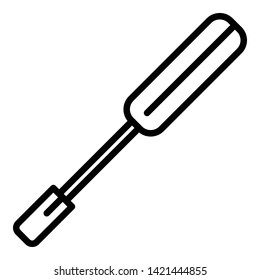 Wide screwdriver icon. Outline wide screwdriver vector icon for web design isolated on white background