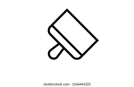 wide shpatel vector icon minimalist design out line style  with white background