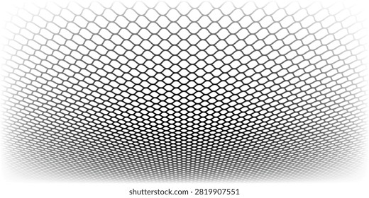 Wide simple black and white grill mesh pattern vector illustration