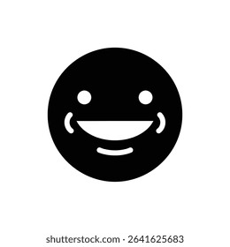 Wide Smile Face with Dimples Expression Icon